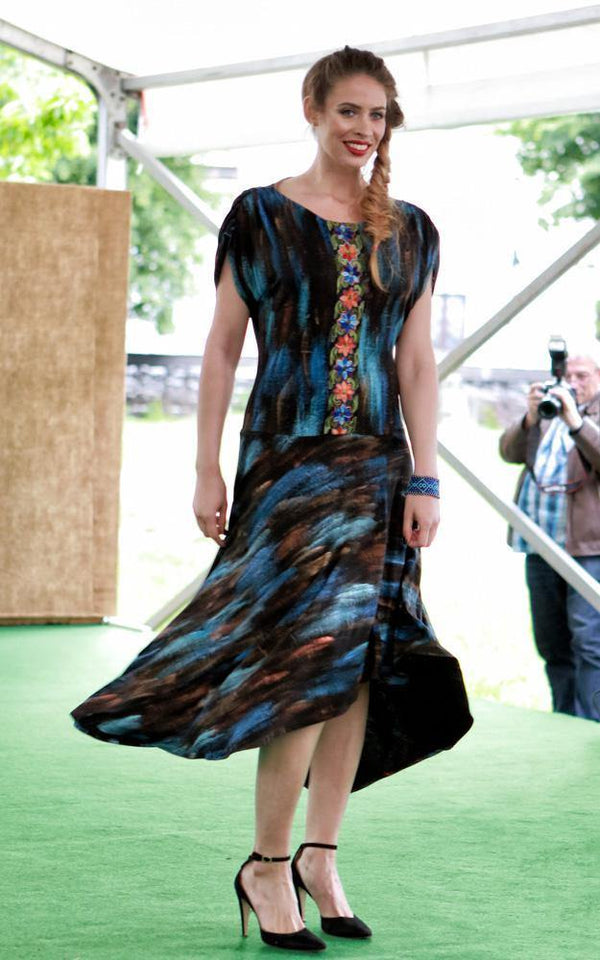 Rochie jerse pictata manual  Liza Panait Liza Panait Online Boutique